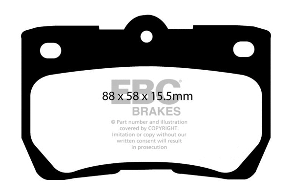 DP1586 EBC Brakes Комплект тормозных колодок, дисковый тормоз (фото 1)