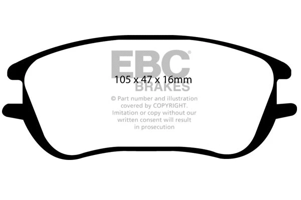 DP1596 EBC Brakes Комплект тормозных колодок, дисковый тормоз (фото 1)