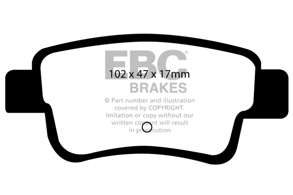 DP1599 EBC Brakes Комплект тормозных колодок, дисковый тормоз (фото 1)