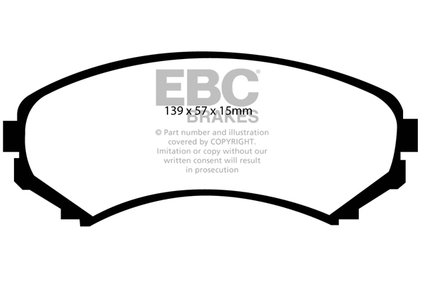DP1619 EBC Brakes Комплект тормозных колодок, дисковый тормоз (фото 1)