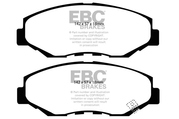 DP1655 EBC Brakes Комплект тормозных колодок, дисковый тормоз (фото 1)