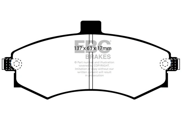 DP1670 EBC Brakes Комплект тормозных колодок, дисковый тормоз (фото 1)
