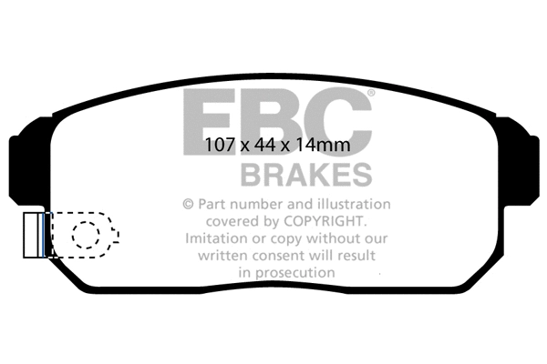 DP1691 EBC Brakes Комплект тормозных колодок, дисковый тормоз (фото 1)