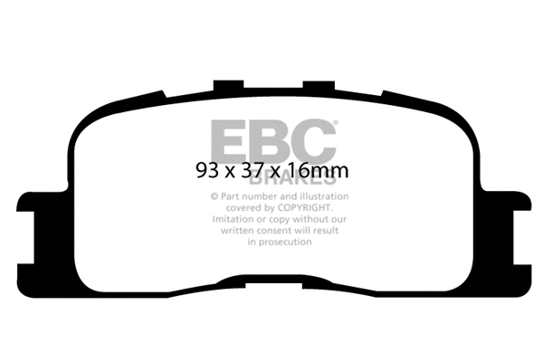 DP1716 EBC Brakes Комплект тормозных колодок, дисковый тормоз (фото 1)