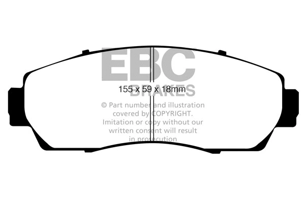 DP1743 EBC Brakes Комплект тормозных колодок, дисковый тормоз (фото 1)