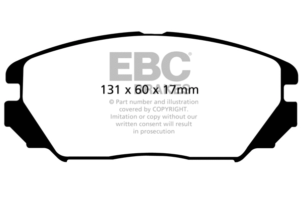 DP1757 EBC Brakes Комплект тормозных колодок, дисковый тормоз (фото 1)