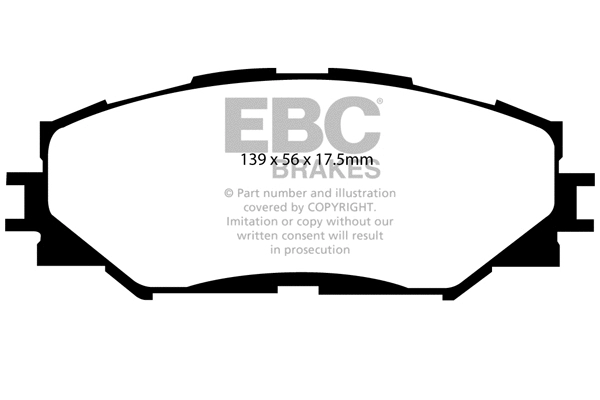 DP1791 EBC Brakes Комплект тормозных колодок, дисковый тормоз (фото 1)