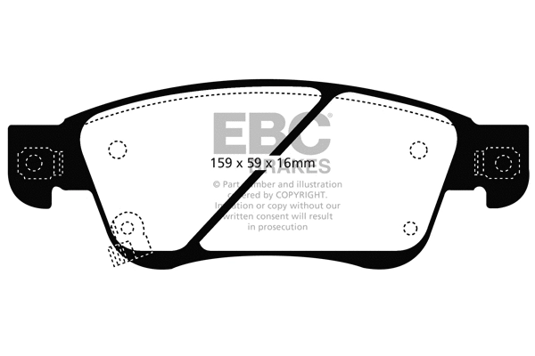 DP1807 EBC Brakes Комплект тормозных колодок, дисковый тормоз (фото 1)