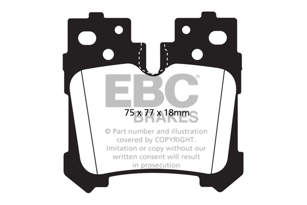 DP1812 EBC Brakes Комплект тормозных колодок, дисковый тормоз (фото 1)