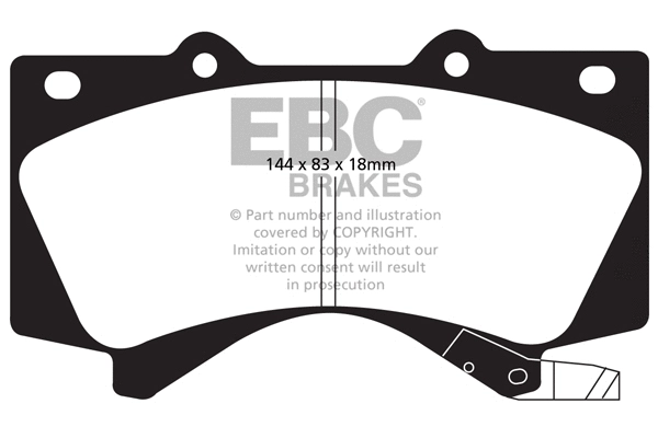 DP1815 EBC Brakes Комплект тормозных колодок, дисковый тормоз (фото 1)