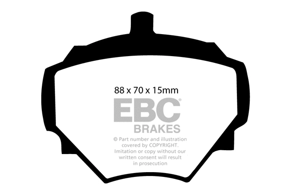 DP182 EBC Brakes Комплект тормозных колодок, дисковый тормоз (фото 1)