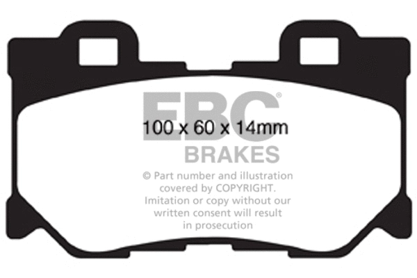 DP1824 EBC Brakes Комплект тормозных колодок, дисковый тормоз (фото 1)