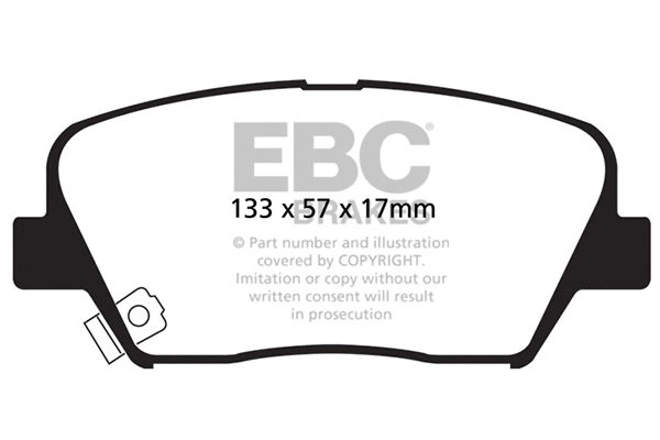 DP1863 EBC Brakes Комплект тормозных колодок, дисковый тормоз (фото 1)
