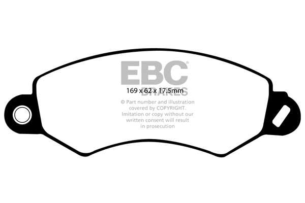 DP1919 EBC Brakes Комплект тормозных колодок, дисковый тормоз (фото 1)