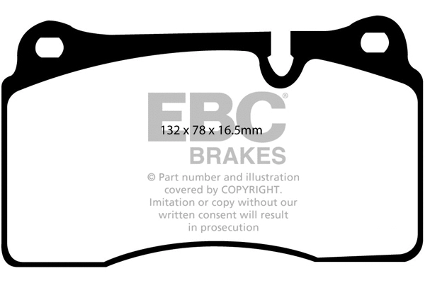 DP1922 EBC Brakes Комплект тормозных колодок, дисковый тормоз (фото 1)