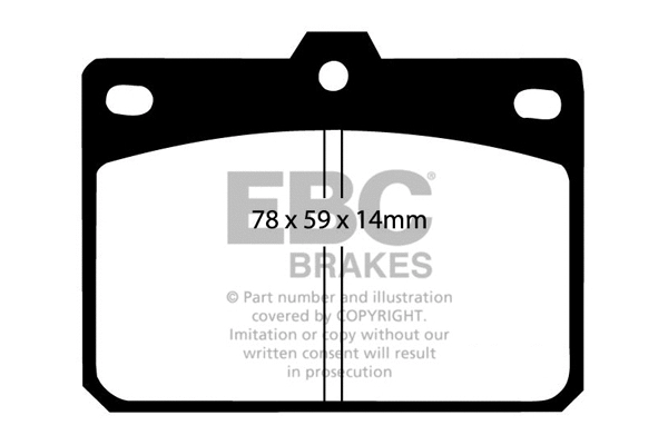 DP196 EBC Brakes Комплект тормозных колодок, дисковый тормоз (фото 1)