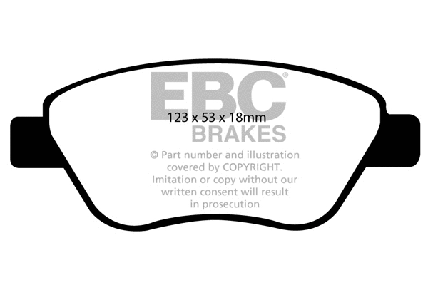 DP1965 EBC Brakes Комплект тормозных колодок, дисковый тормоз (фото 1)