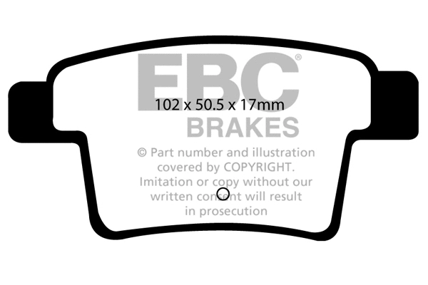 DP1967 EBC Brakes Комплект тормозных колодок, дисковый тормоз (фото 1)