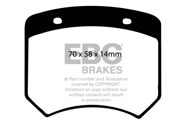 DP2102 EBC Brakes Комплект тормозных колодок, дисковый тормоз (фото 1)