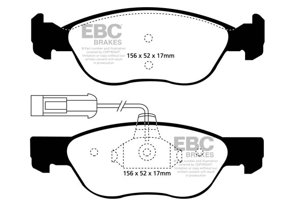 DP21060/2 EBC Brakes Комплект тормозных колодок, дисковый тормоз (фото 1)