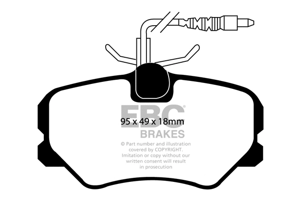 DP21080 EBC Brakes Комплект тормозных колодок, дисковый тормоз (фото 1)