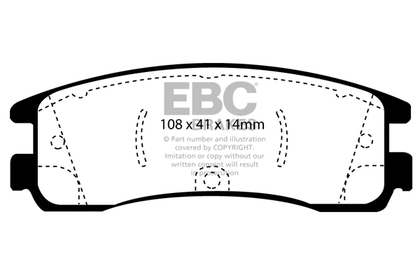 DP21122 EBC Brakes Комплект тормозных колодок, дисковый тормоз (фото 1)