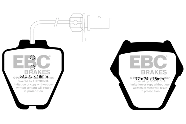 DP21348 EBC Brakes Комплект тормозных колодок, дисковый тормоз (фото 1)