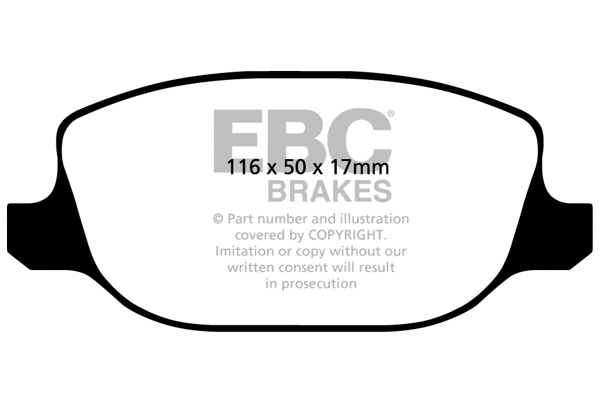 DP21425 EBC Brakes Комплект тормозных колодок, дисковый тормоз (фото 1)