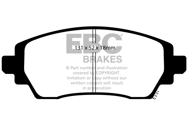 DP21431 EBC Brakes Комплект тормозных колодок, дисковый тормоз (фото 1)