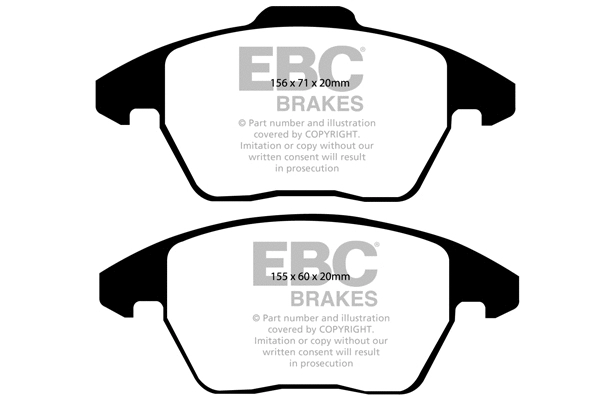 DP21517/2 EBC Brakes Комплект тормозных колодок, дисковый тормоз (фото 1)
