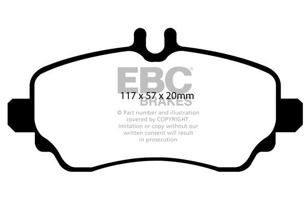 DP21555 EBC Brakes Комплект тормозных колодок, дисковый тормоз (фото 1)