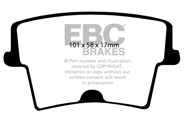 DP21722 EBC Brakes Комплект тормозных колодок, дисковый тормоз (фото 1)