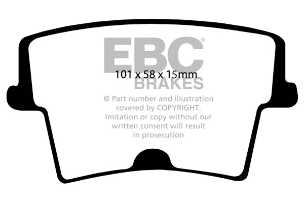 DP21722/2 EBC Brakes Комплект тормозных колодок, дисковый тормоз (фото 1)