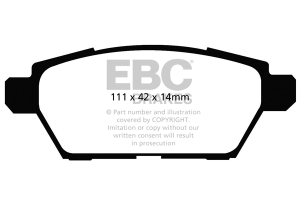 DP21766 EBC Brakes Комплект тормозных колодок, дисковый тормоз (фото 1)