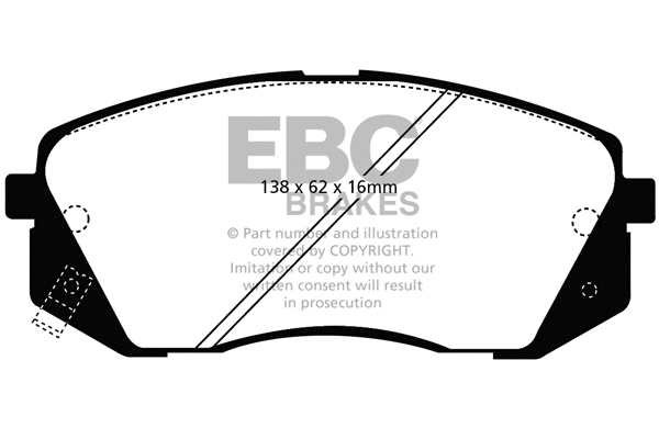 DP21809 EBC Brakes Комплект тормозных колодок, дисковый тормоз (фото 1)