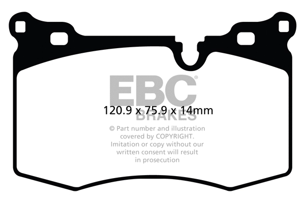 DP21854 EBC Brakes Комплект тормозных колодок, дисковый тормоз (фото 1)