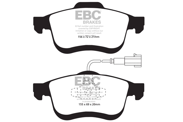 DP22010 EBC Brakes Комплект тормозных колодок, дисковый тормоз (фото 1)
