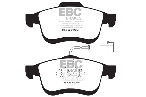 DP22010/2 EBC Brakes Комплект тормозных колодок, дисковый тормоз (фото 1)