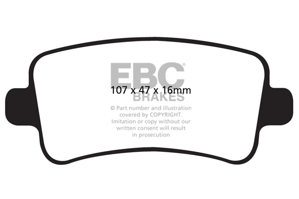 DP22016 EBC Brakes Комплект тормозных колодок, дисковый тормоз (фото 1)
