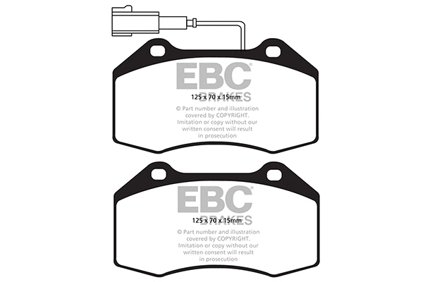 DP22021 EBC Brakes Комплект тормозных колодок, дисковый тормоз (фото 1)