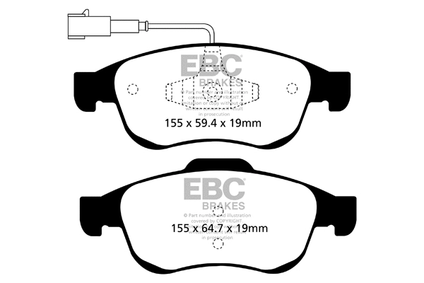 DP22078 EBC Brakes Комплект тормозных колодок, дисковый тормоз (фото 1)