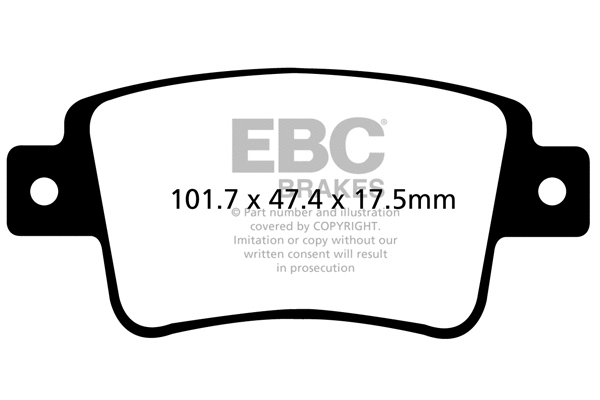 DP22101 EBC Brakes Комплект тормозных колодок, дисковый тормоз (фото 1)
