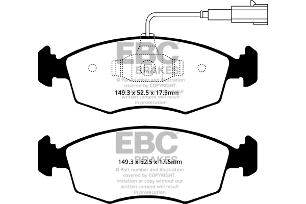 DP22141 EBC Brakes Комплект тормозных колодок, дисковый тормоз (фото 1)