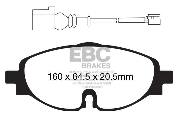DP22150 EBC Brakes Комплект тормозных колодок, дисковый тормоз (фото 1)