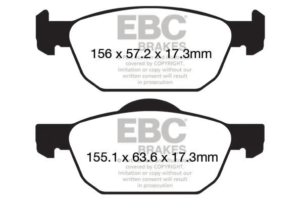 DP22154 EBC Brakes Комплект тормозных колодок, дисковый тормоз (фото 1)