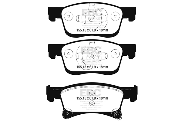 DP22242 EBC Brakes Комплект тормозных колодок, дисковый тормоз (фото 1)