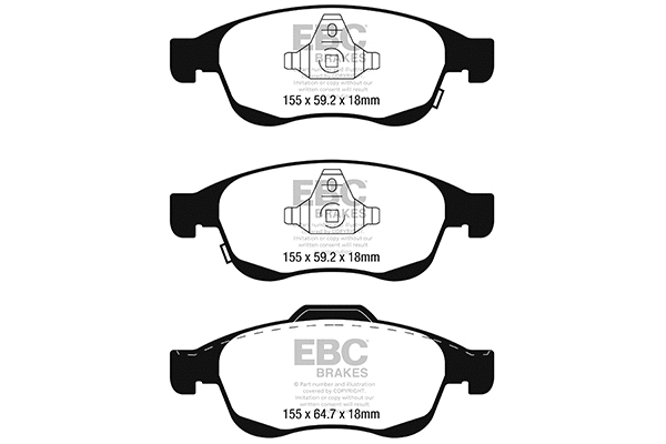 DP22247 EBC Brakes Комплект тормозных колодок, дисковый тормоз (фото 1)