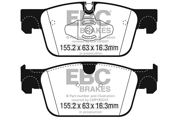 DP22305 EBC Brakes Комплект тормозных колодок, дисковый тормоз (фото 1)