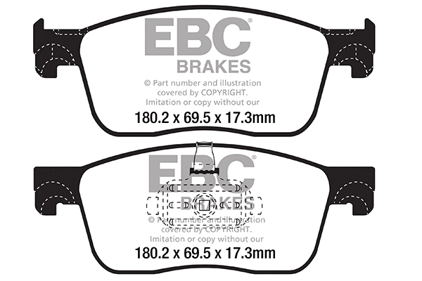 DP22308 EBC Brakes Комплект тормозных колодок, дисковый тормоз (фото 1)