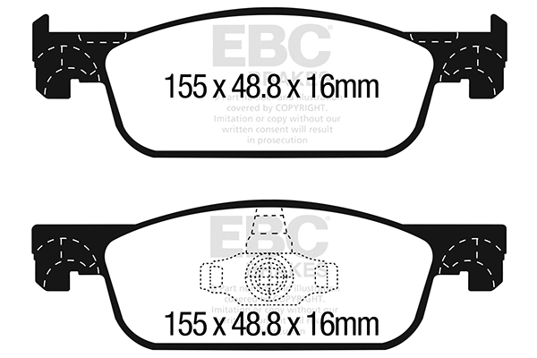 DP22312 EBC Brakes Комплект тормозных колодок, дисковый тормоз (фото 1)